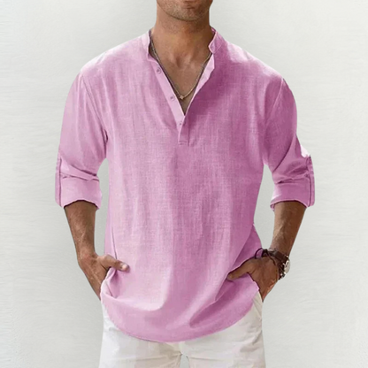 RICCARDO™ | CAMICIA ELASTICIZZATA IN COTONE-LINO PREMIUM