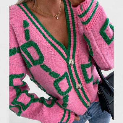 Bombay - Cardigan a blocco di colore