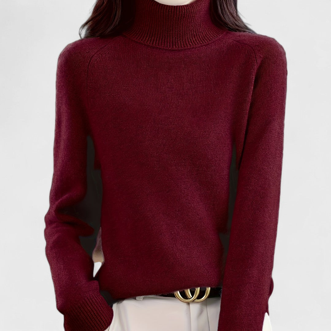 Sapphire - Maglione a collo alto solido