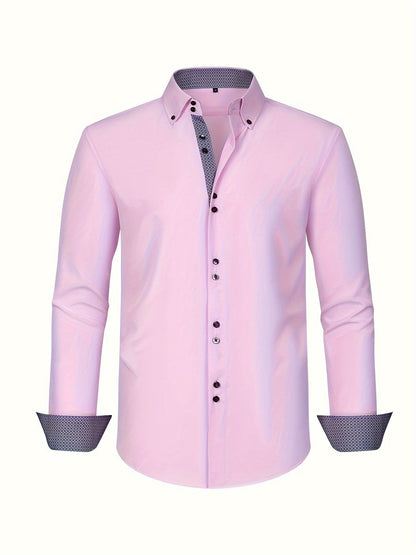 ALBERTO | CAMICIA ELEGANTE LEGGERA CON DETTAGLI A CONTRASTO
