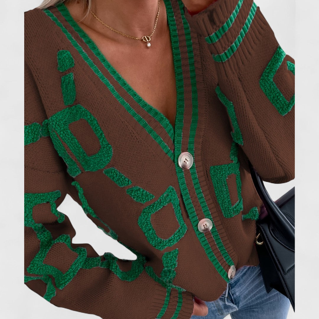 Bombay - Cardigan a blocco di colore