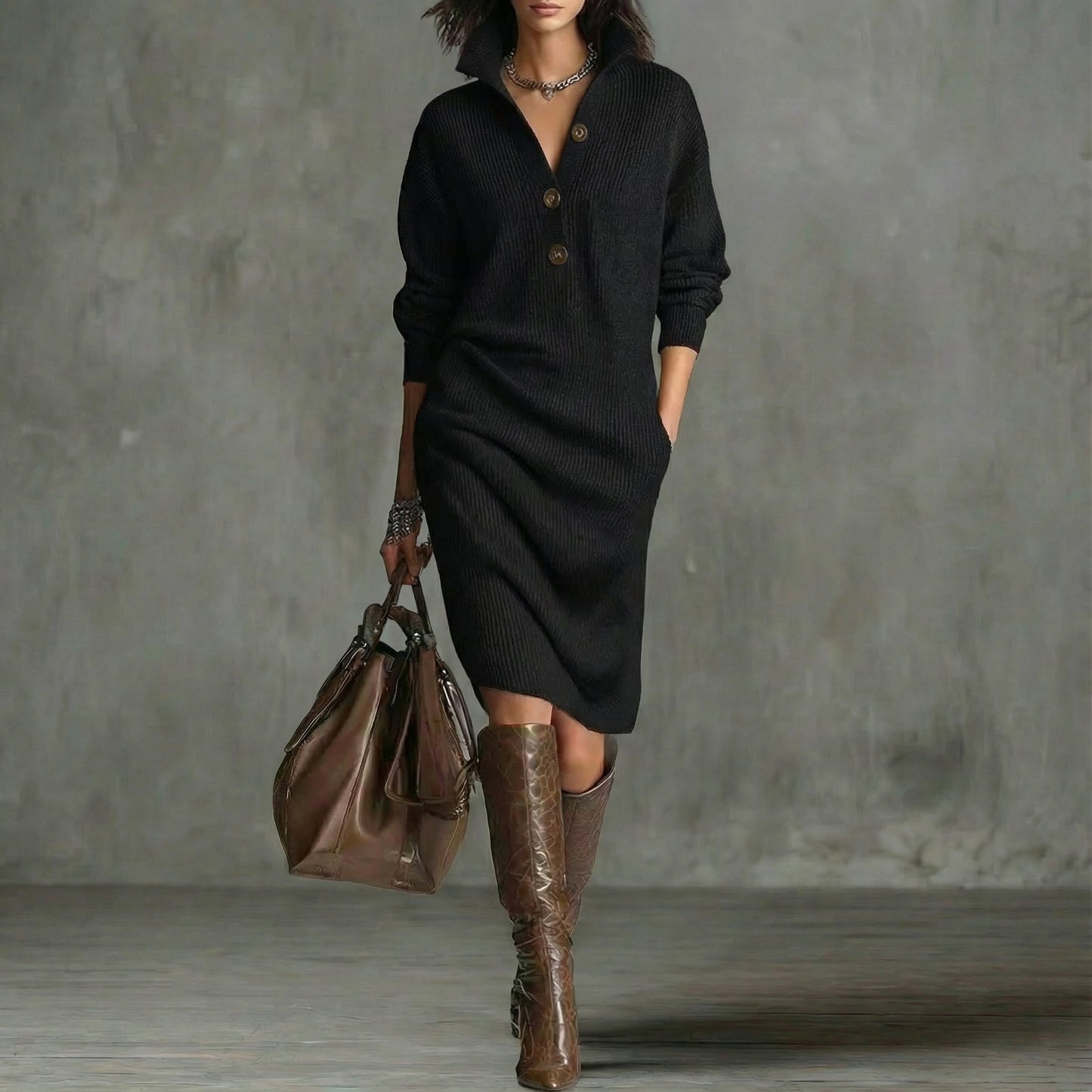 CARMEN™ | Robe en maille chaude et élégante