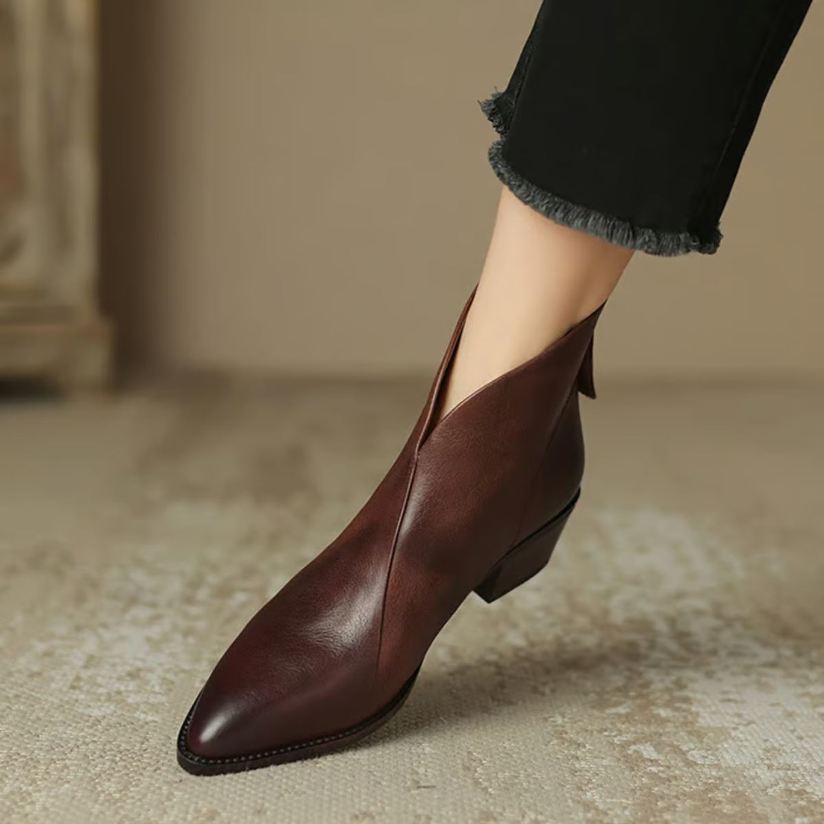 Camille | Bottines Élégantes à Talon Bas