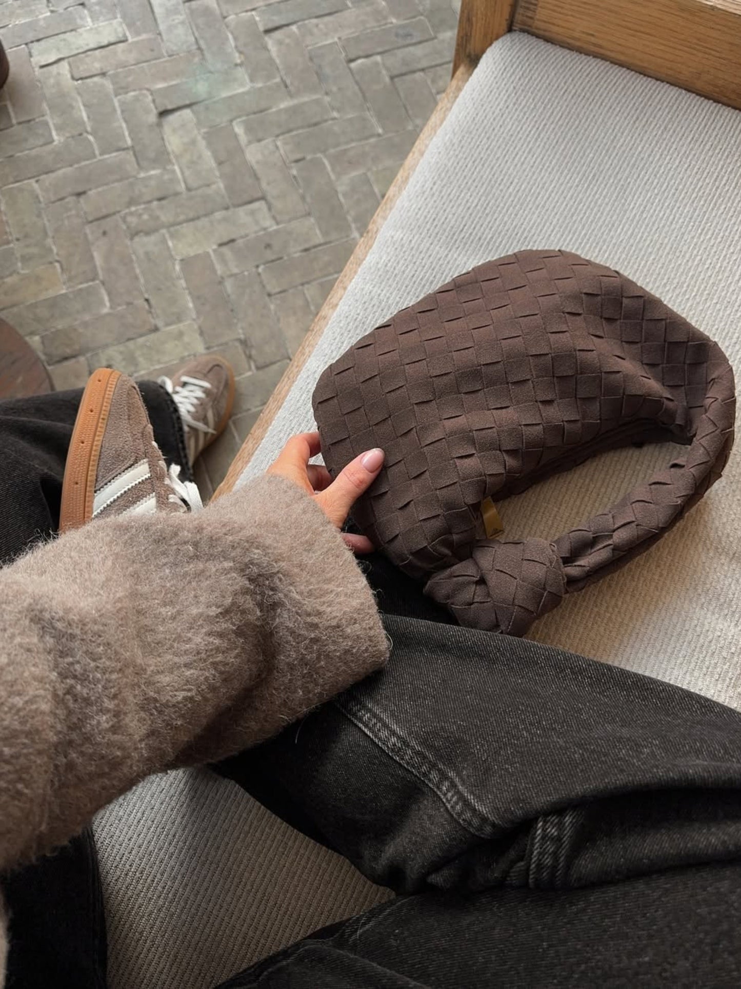 Renee | Borsa Mini in Suede Intrecciato Morbido