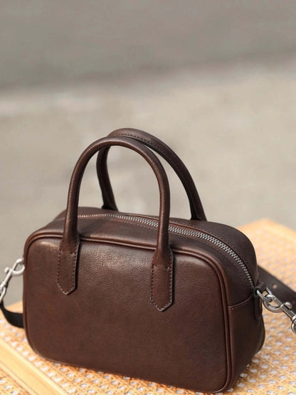 Eliza | Borsa Quadrata con Zip Lucida