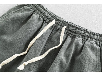 TOMMASO | PANTALONCINI IN COTONE BIOLOGICO E LINO