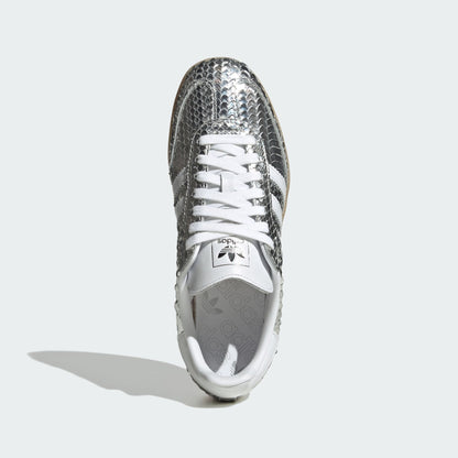AD Samba OG – Cuir Serpent Argent Métallisé