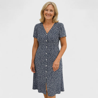 Cavell – Abito con bottoni e scollo a V