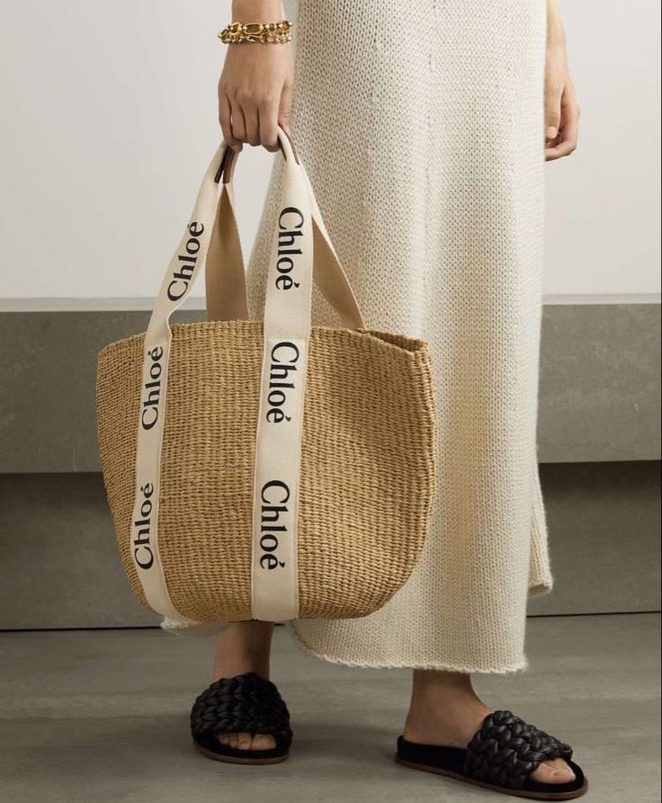 Le Panier "Céleste" — Cabas Tressé à Rubans