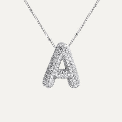 Savannah | Collana con Lettera a Bolla in Diamante