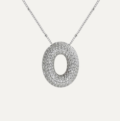 Savannah | Collana con Lettera a Bolla in Diamante