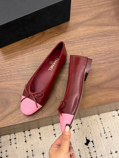 Ballerines "Intemporelles" — Cuir & Daim Signature