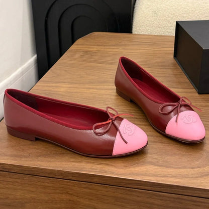 Ballerines "Intemporelles" — Cuir & Daim Signature