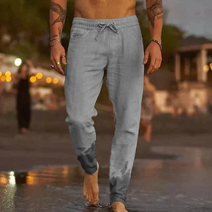 ROSSI ROMA | PANTALONI DA SPIAGGIA IN LINO