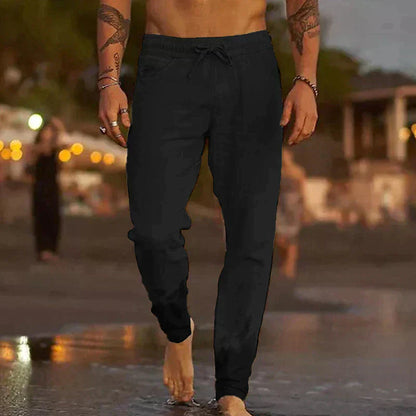 ROSSI ROMA | PANTALONI DA SPIAGGIA IN LINO