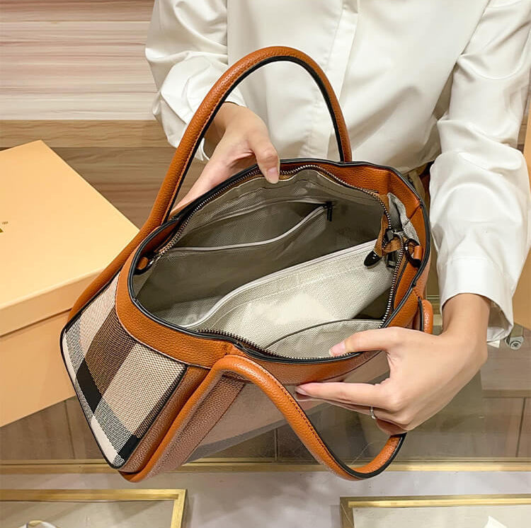Sac Amélie — Le Tote Signature en Toile & Cuir
