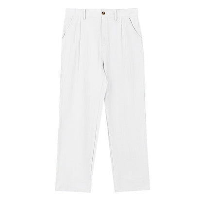 NICCOLÒ | PANTALONI DI LINO A GAMBA LARGA