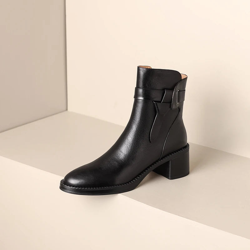 Helena | Bottines Élégantes en Cuir Femme