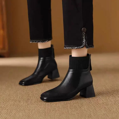 Klaudia | Bottines Hiver Élégantes à Talon Chunky