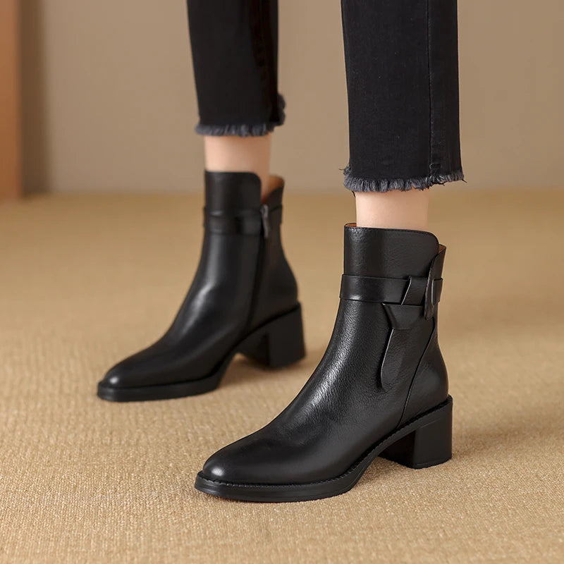 Helena | Bottines Élégantes en Cuir Femme