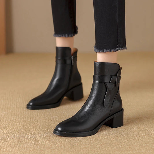 Helena | Bottines Élégantes en Cuir Femme