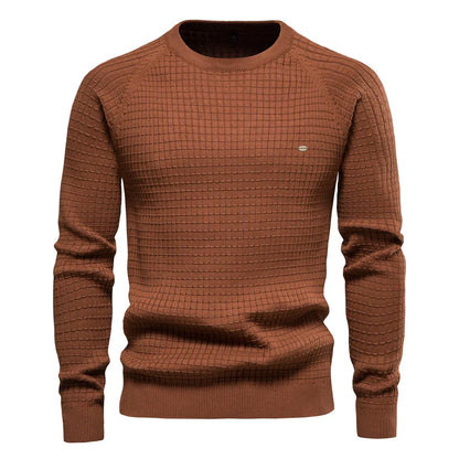 ROSSI ROMA™ | MAGLIONE DA UOMO CON MOTIVO A GRIGLIA