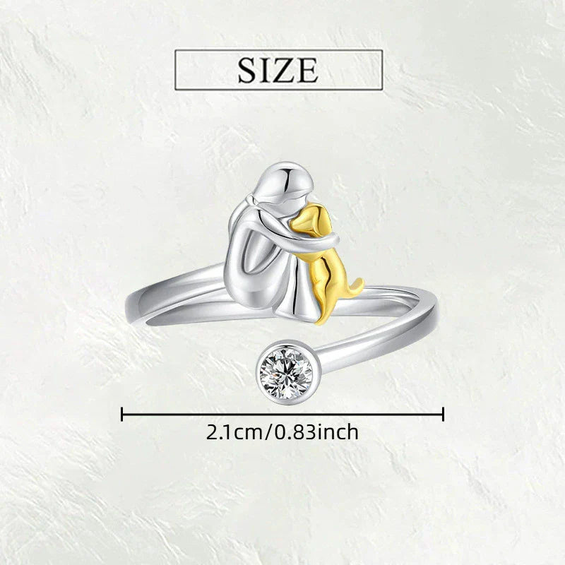 Rose™ - Bague avec Charm Chien