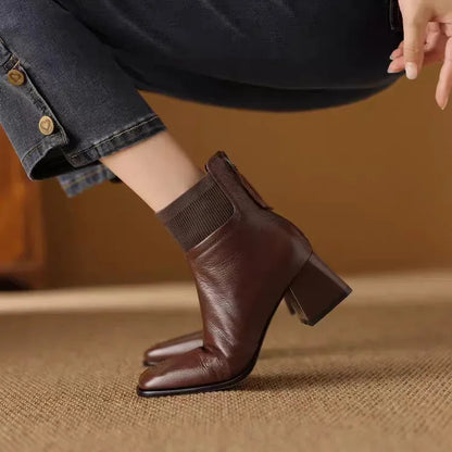 Klaudia | Bottines Hiver Élégantes à Talon Chunky