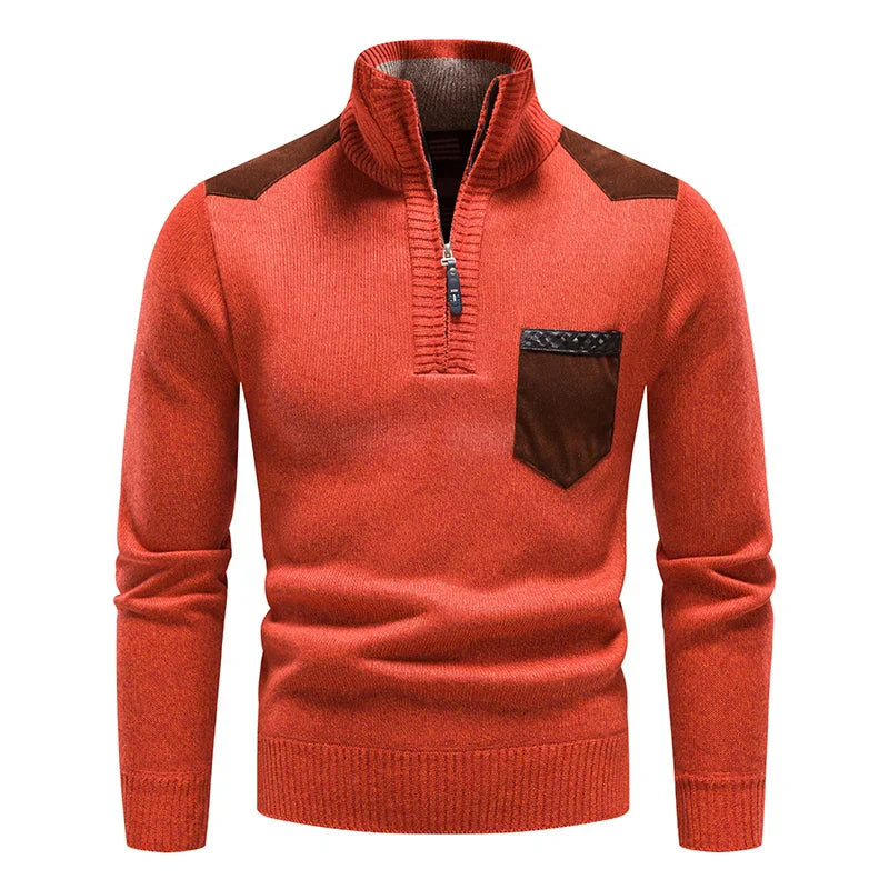 ROSSI ROMA | MAGLIA DA UOMO IN PILE CON ZIP