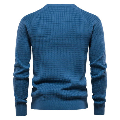 ROSSI ROMA™ | MAGLIONE DA UOMO CON MOTIVO A GRIGLIA