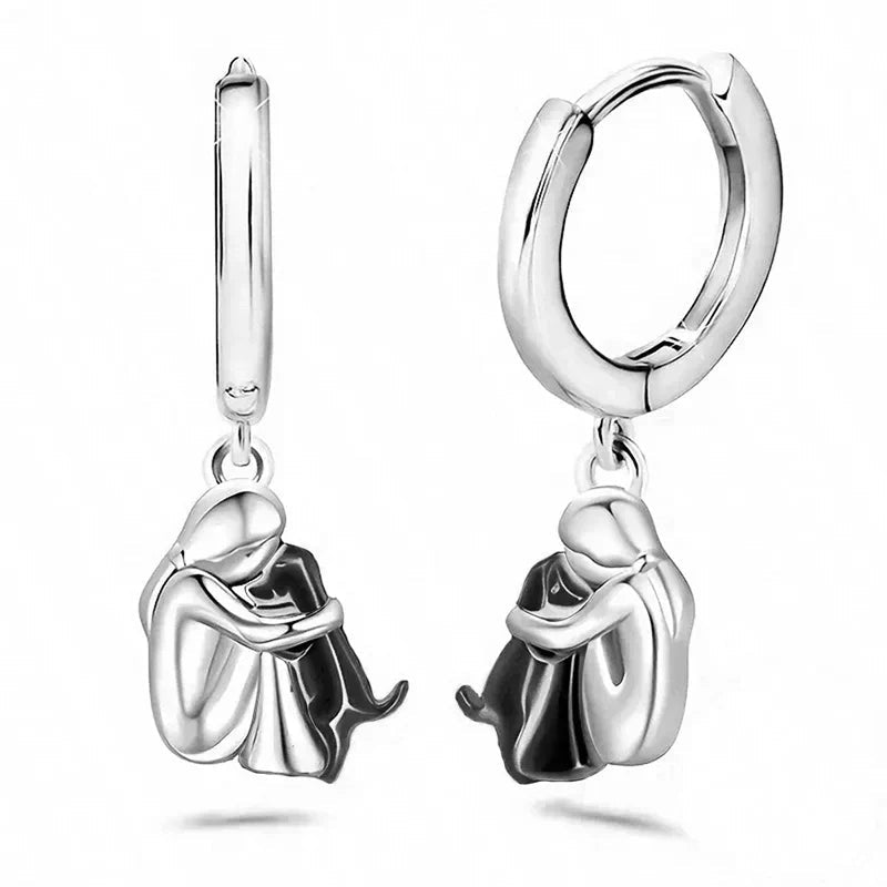 Ginny™ - Boucles d'Oreilles Charm Chien (Fermoir Rond)