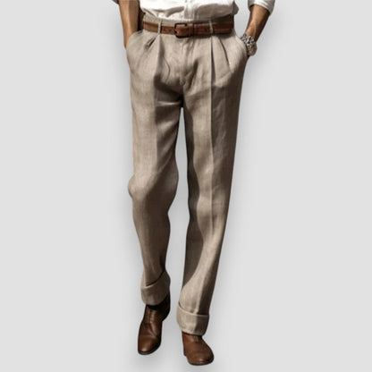 LÉONARD™ | PANTALONI IN LINO CLASSICI