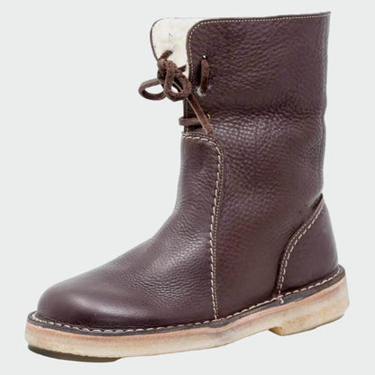 Bottes en Cuir Imperméable avec Laine