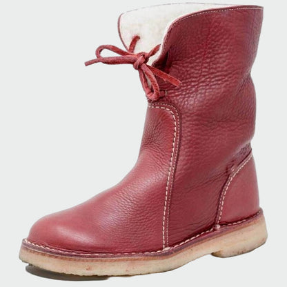 Bottes en Cuir Imperméable avec Laine