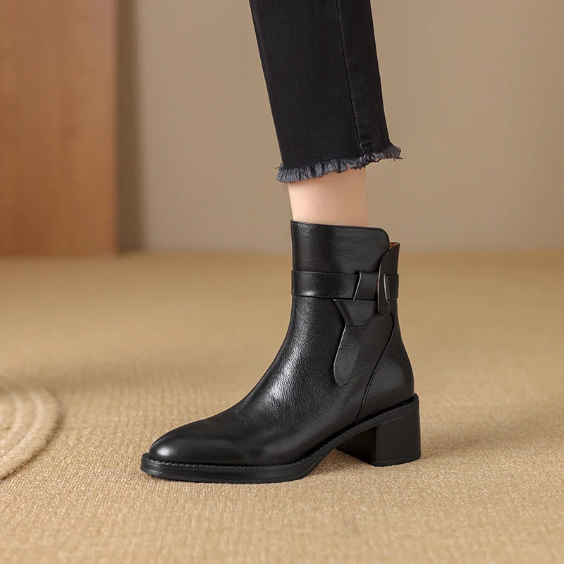Helena | Bottines Élégantes en Cuir Femme