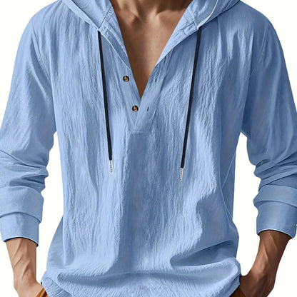 CAMICIA IN LINO CON CAPPUCCIO DI LUSSO