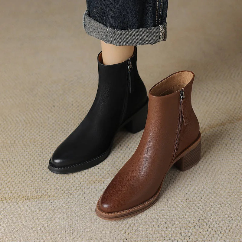 Jagoda | Bottines Élégantes en Cuir Femme