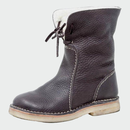 Bottes en Cuir Imperméable avec Laine