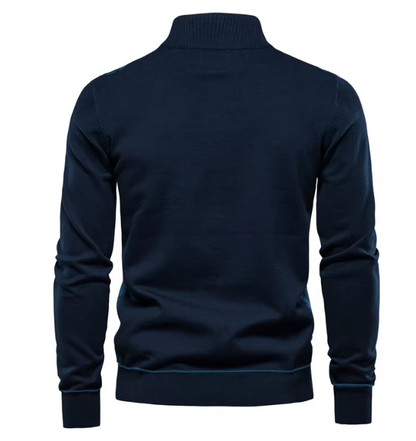 ROSSI ROMA™ | MAGLIONE DA UOMO CON MEZZA CERNIERA