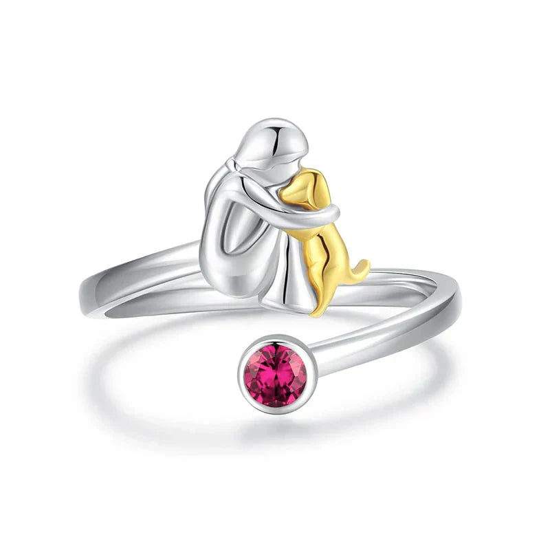 Rose™ - Bague avec Charm Chien