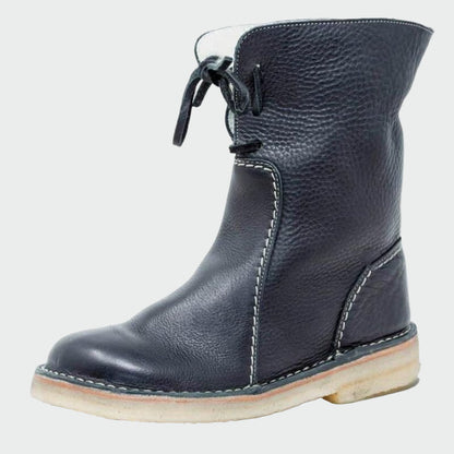Bottes en Cuir Imperméable avec Laine