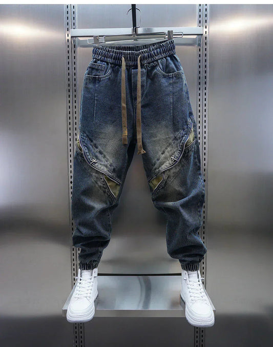 Laurent™ | Pantalon Baggy en Jean à Ceinture