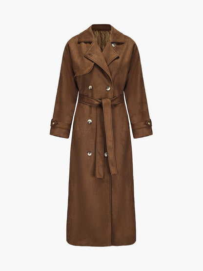 Molly trench coat in suede sintetico