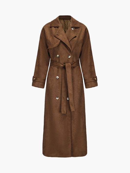 Molly trench coat in suede sintetico