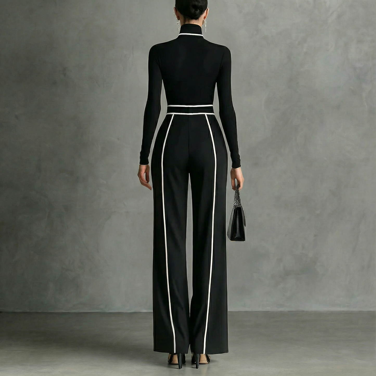 SIGNATURE™ | Ensemble top col montant et pantalon