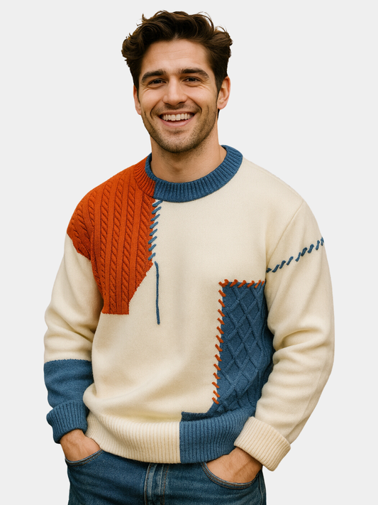 ROSSI ROMA | MAGLIONE PATCHWORK DA UOMO