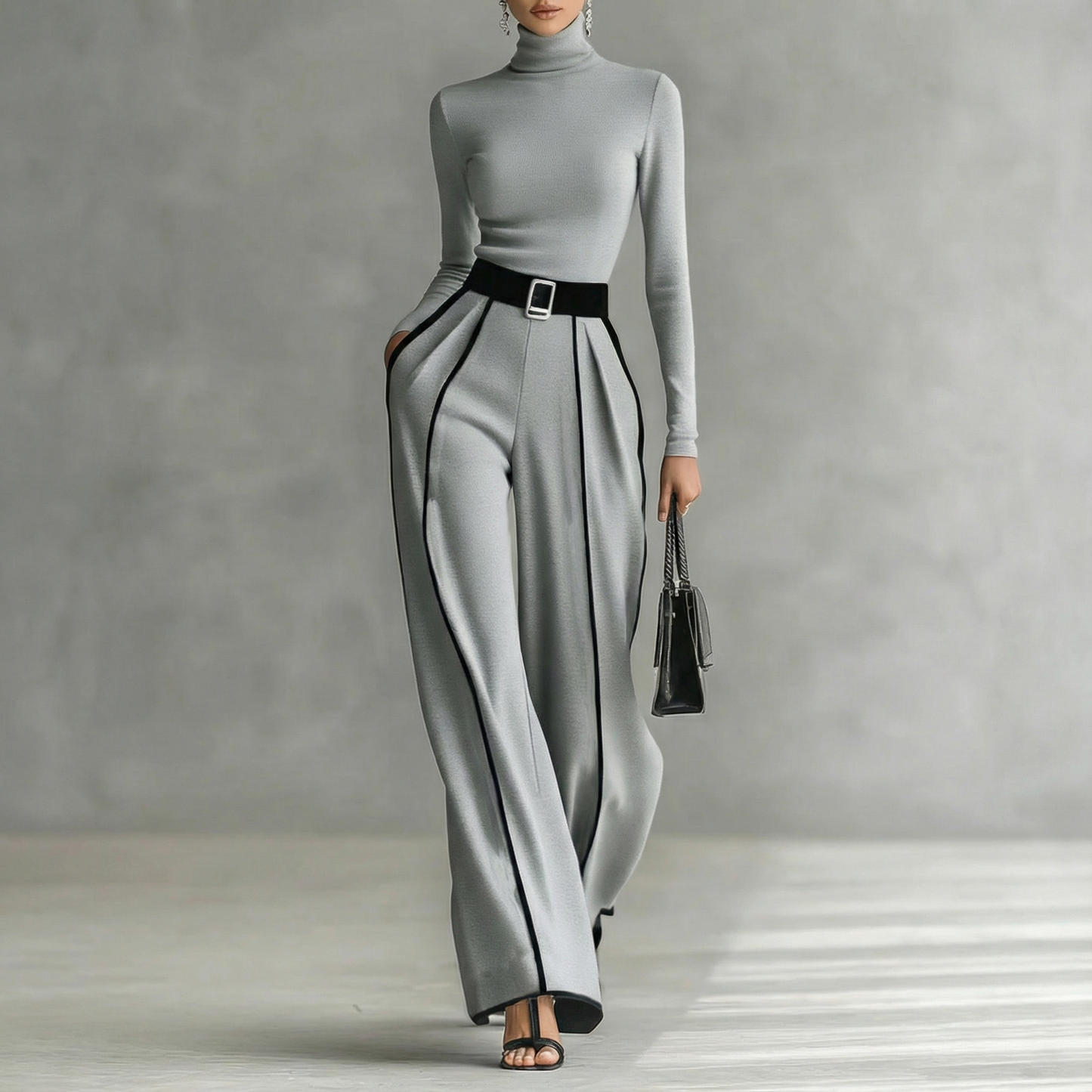 SIGNATURE™ | Ensemble top col montant et pantalon