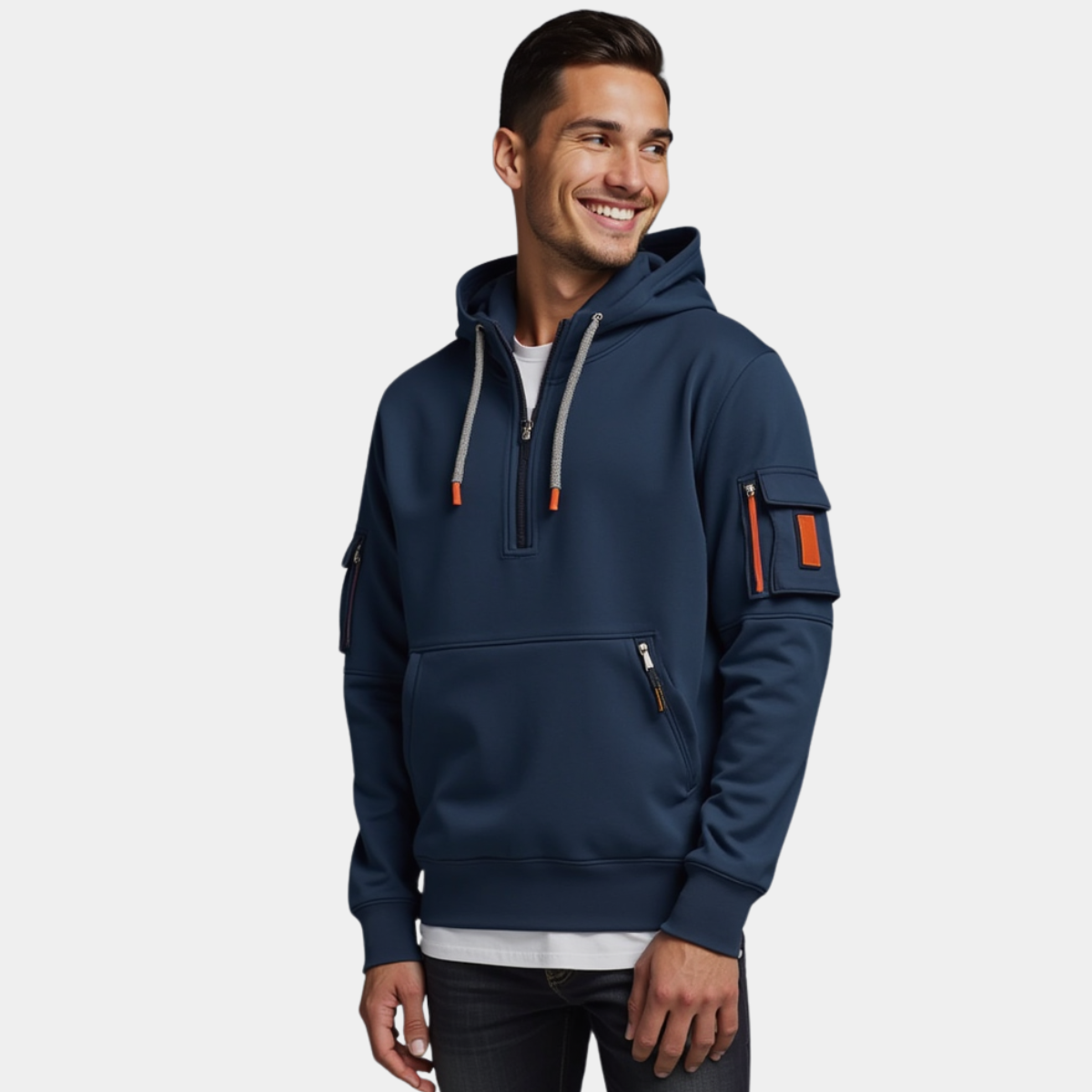 LUCA | FELPA IN PILE CASUAL CON CAPPUCCIO