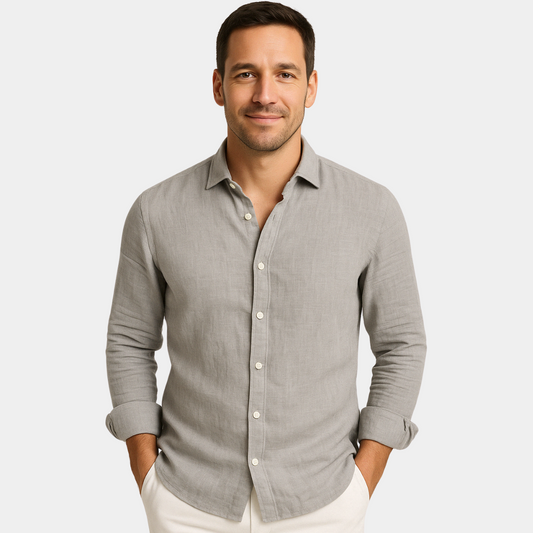 GENNARO | CAMICIA ELEGANTE IN COTONE E LINO