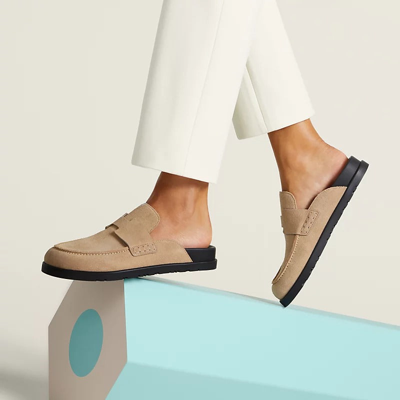 Mules "Sienne" — Daim Velours & Semelle Confort